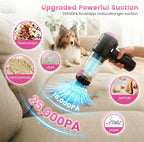 Wansimoo Handheld Car Vacuum Cleaner,25000PA Strong Cyclonic Suction Foldable Mini Vacuum Portable Cordless with Digital Disp