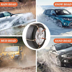 RUITO Emergency Snow Chains, Universal Tire Snow Chains for car suv semi trucks atv, Applicable Tire Width 225-295mm, Durable
