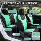 FH Group Automotive Car Seat Covers Full Set Premium 3D Air Mesh Front Seat Covers, Airbag Compatible & Split Bench Cover Uni