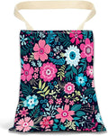 Car Garbage Can, Hanging Car Trash Can Bag for Vehicle, Travelling, Camping, Cute Car Back Seat Organizer, Cute Purple Flowers