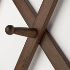 SKOLOO Accordion Wall Hanger with 16 Hooks, Modern Expandable Coat Rack Hat Rack for Wall, Solid Wooden, Walnut Color