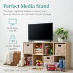 Best Choice Products 8-Cube Storage Organizer, 11in Shelf Opening, Bookcase, Display Shelf, Customizable w/ 3 Removable Back 