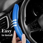 Carbon Fiber Steering Wheel Cover 3pcs Anti-Slip Car