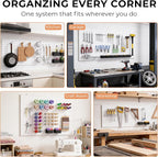 INCLY 320PCS Pegboard Accessories Organizer Kit, Peg Board Hooks Assortment with 20PCS Bins for Organizing Various Tools, Fit
