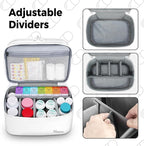 Mancro Dual Layers Medicine Organizer Bag, Pill Bottle Organizer Storage with Lockable Zipper, Medication Travel Bag for Pill