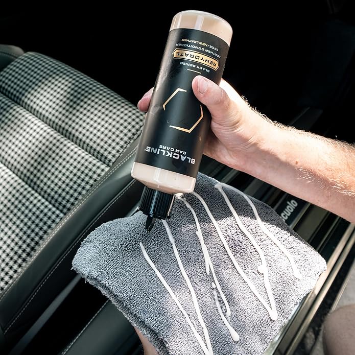 Blackline Leather Cleaner and Conditioner Care Kit - 2 (16 Fl Oz) Bottles - Effectively Cleans And Conditions Leather Car Int