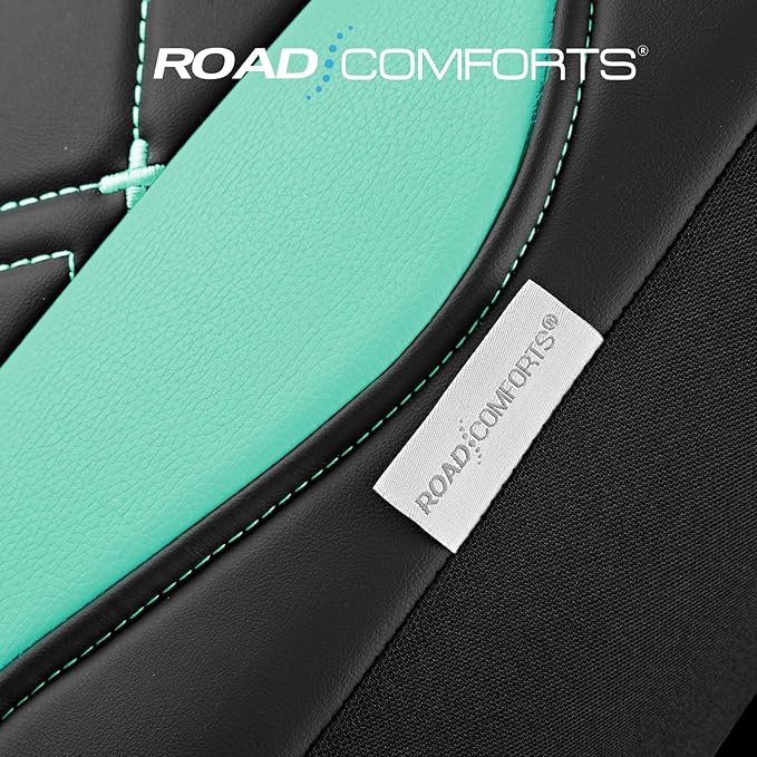 Road Comforts Seat Covers, Premium Leather Car Seat Covers Front Seat for Women Girls,Airbag Compatible, Automotive Seat Cove