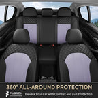 FLORICH Purple Seat Covers for Cars Front Seats Cover Mesh Leather Car Seat Covers Automotive Comfort & Protection Airbag-Com