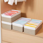 4 Packs T-shirt Drawer Organizers for Clothing,10 Grids Compartment Wardrobe Storage Box, Clothes Organizer for Folded Clothe