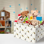 Cute Mallard Duck Storage Basket Waterproof Canvas Toy Storage Bin Mallard Duck Room Decor Collapsible Outdoor Basket with Le