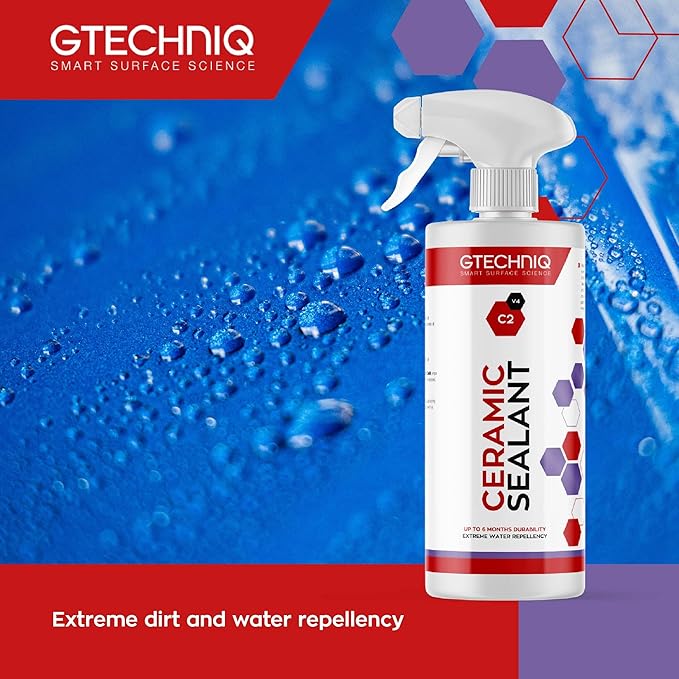 Gtechniq C2 Ceramic Sealant for Cars, 169 fl oz | Protects Paintwork, Trim, Tires and Windows, Extreme Dirt Repellent, High S