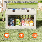Closet Organizer and Storage Box, Large Essential Collapsible Plastic Car Trunk Container with Clear Lids and Doors, Open Fro