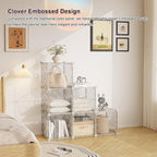 C&AHOME Cube Storage Organizer with Doors, 6-Cube Shelves, DIY Plastic Modular Bookshelf, Closet Clothes Storage Shelving Ide
