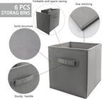 EBIGIC storage bins collapsible storage bins,cube storage organizer (Pack of 6) 9*7.5*7.5inch,For home and office Collapsible