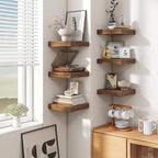 Fun Memories Floating Shelves for Wall - 10" x 10" Wood Shelf with Invisible Bracket - Deep Floating Shelves - 10 Inch Shelf 
