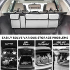 Car Trunk Organizer, Backseat Hanging Large Storage with Adjustable Straps,Waterproof PVC Collapsible Cargo Bag, Car Interior