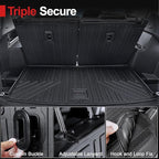 Floor Mats for 2018-2025 2026 Volkswagen Atlas 7 Passenger Bench Seating (Not for Cross Sport), All Weather TPE Durable Cargo Mat with Backrest Mats for VW Atlas Accessories