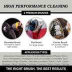 Drillbrush Car Detailing Kit | Drill Brush Set – Soft Bristle Power Scrubber Attachments for Cleaning Car Interior, Upholster