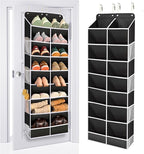 ULG Over The Door Shoe Organizer with 16 Large Pockets, Hanging Shoe Rack for Closet Door, Space Saving Shoe Storage for Boot