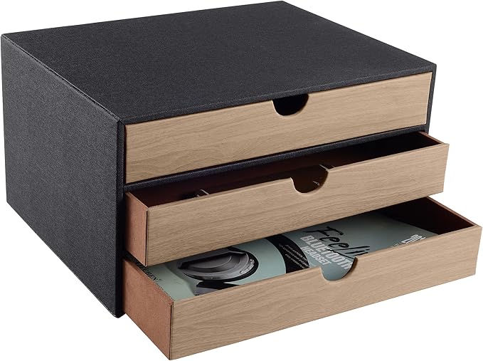 Fashion Multicolor Collocation Leather Desk Organizer File Cabinet Executive Office Supplies Desktop Filing A4 Contract Docum