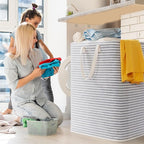 Lifewit 1 Pack Laundry Basket 125L Each, Collapsible Clothes Hamper with Reinforced Handles, Freestanding Waterproof Design f