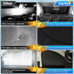 Karltys 3PCS Windshield Sun Shade for 2020-2025 2026 Toyota Highlander, Front and Side Window Sunshade Custom Fit Highlander, Foldable Sun Visor Protector Blocks Heat Harmful UV Rays