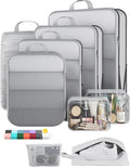 Veken 9/11 Set Compression Packing Cubes for Travel Essentials,Compressible Expandable Large Luggage Suitcase Organizer Bags 