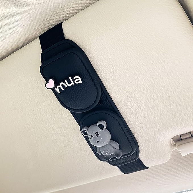 Car Sunglasses Holder Eyeglass Clip with Sun Visor Storage for Cards Magnetic Eyewear Clamp Car Decor