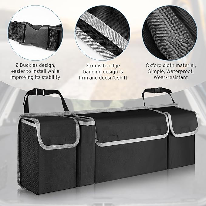 Car Trunk Organizer Storage Bag for Jeep Wrangler JL JK Grand Cherokee/Cherokee Grand Wagoneer/Wagoneer Renegade Compass Trailha