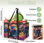 Reusable Grocery Bag, Foldable Large Shopping Tote Bag for Groceries Kitchen Picnic Car Trunk