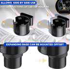 Econour Car Cup Holder Expander | Fits with Hydro Flasks, Yeti, Nalgene & Large Water Bottle (32 40 oz) | Phone Holder - Adju
