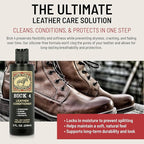 Bickmore Bick 4 Leather Conditioner 8 oz - Cleaner & Conditioner - Restore Polish & Protect All Smooth Finished Leathers