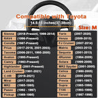 GIANT PANDA Steering Wheel Cover for Toyota, Auto Car Steering Wheel Cover for Toyota Highlander Rav4 Corolla Camry - Solid B