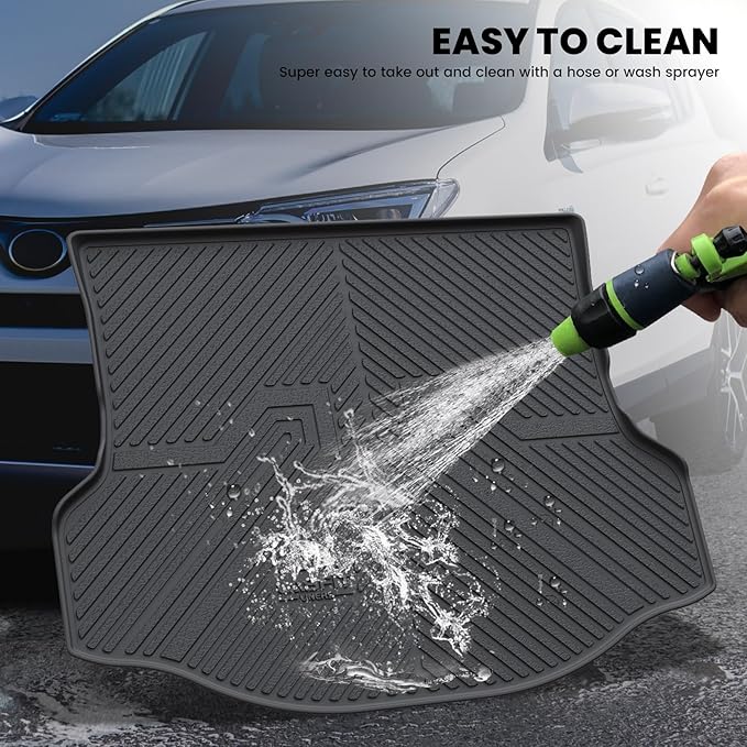 LASFIT Cargo Trunk Mat for Toyota RAV4 2018 2017 2016 2015 2014 2013 (Include Hybrid) All Weather TPE Rear Trunk Cargo Liner Custom Fit Waterproof RAV 4 Cargo Tray Accessories, Black