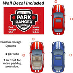 Park Ranger 4 pcs: U.S.A. Made Garage Parking Aid Bright White Amazingly Simple Perfect Assist Gadget Stop Indicator, Easy Install Stopper Peel & Stick Tape & Wall Decals 1 per Vehicle