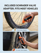 AstroAI Digital Tire Pressure Gauge 3-300PSI Calibrated to ANSI B40.7 Grade 2A (0.5%), Backlight and Flashlight, Presta Valve Adaptor Included, 4 Units, AAA Batteries, Orange, 2Pack