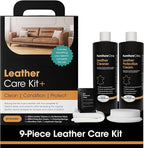 Furniture Clinic Large Leather Care Kit | Leather Cleaner + Conditioning Protection Cream for Furniture | Two 17oz Bottles + 