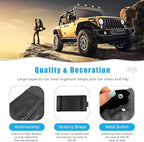 2 Pack Car Visor Organizer for Ford F150 2021-2025, Sun Visor Storage Pouch Premium PU Leather Interior Accessories Pocket Multi-Function Card Holder,Black