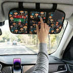 Mushroom Car Sun Visor Organizer, Auto Interior Visor Storage Pouch Holder with Zipper, Auto Interior Accessories Multi-Pocket Universal Car Accessories for Card, Document