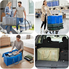 BALEINE 8-Pack Oversized Moving Bags with Reinforced Handles, Heavy-Duty Storage Tote for Clothes, Moving Supplies (Royal Blu
