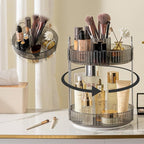shuang qing Rotating Makeup Organizer for Vanity, High-Capacity Skincare Clear Make Up Storage Perfume Organizers Cosmetic Dr