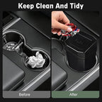 Car Trash Can with Lid - 2 Packs Mini Car Garbage Can Bin for Cup Holder - Black Small Leakproof Vehicle Trash Bin for Back Seat, Cute Automotive Accessories Organizers and Storage for Door SUV Truck
