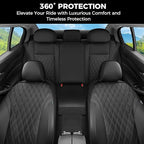 FLORICH Car Seat Covers Full Set, Leather Seat Covers for Cars, Car Seat Protector Waterproof Breathable, Universal Automotiv