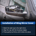 Motoforti Right Side Wing Mirror Cover for Nissan Altima 2019-2024, Car Rear View Mirror Cover Cap No.963736CA9A, Car Exterior Door Side Rearview Mirror Cap Mirror Housing, Glossy Black