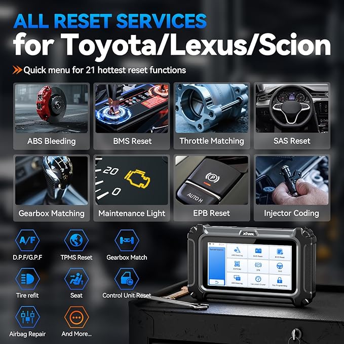 XTOOL IP500 for Toyota OBD2 Scanner, Full Systems Bi-Directional Scan Tool for Toyota/Lexus/Scion with Multi-in-One Live Data