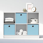 Furinno Cubic Closet Organizers and Storage, 6-Cube Closet Organizer with Bins, Open Shelf Storage, for Wardrobe, Bedroom, Li