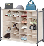 STORAGE MANIAC Stackable Shoe Cubby Organizer, Free Standing Shoe Cube Rack for Entryway, Bedroom, Apartment, Closet, 20-Cube