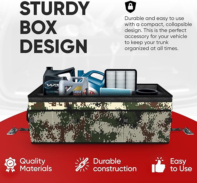 FORTEM Trunk Organizer For SUV Car Trunk Organizer, Foldable Storage, Car Accessories for Women Men, Collapsible Bag, Perfect C