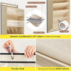 Mefirt 16-20 Pairs Over the Door Shoe Organizer, Clear Pockets Shoe Rack for Closet Door, Hanging Shoe Rack for Boots, Behind