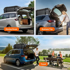 Car Roof Bag Rooftop Cargo Carrier Bag Waterproof 15 Cubic feet,Roof Rack for car Includes Anti-Slip Mat, 4 Door Hooks, Waterproof Zipper Buckle for All Cars with/Without Rack